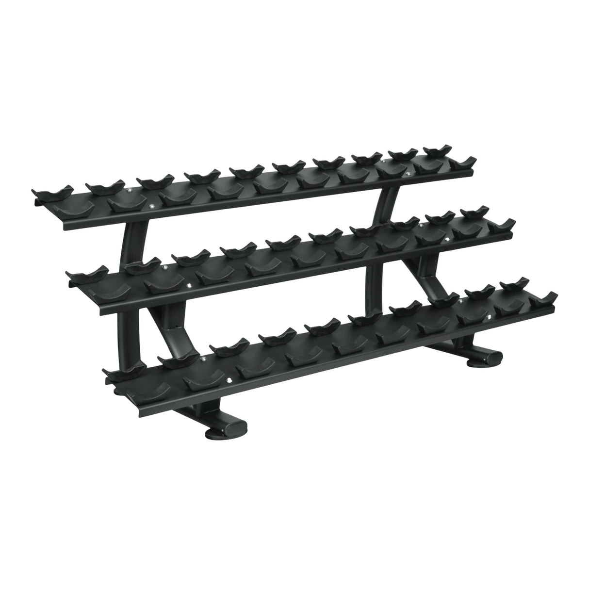 TAG Fitness 3-Tier 15-Pair Dumbbell Rack with Saddles