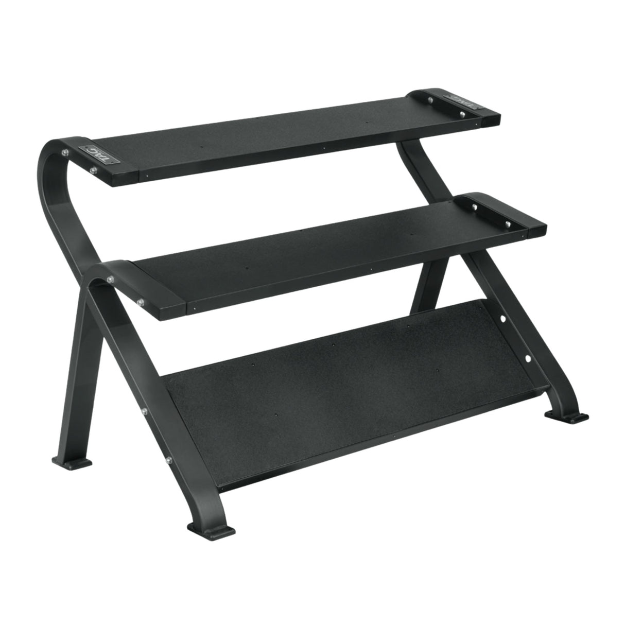 TAG Fitness 3-Tier Horizontal 48" Dumbbell Rack (Holds 10 Pairs)