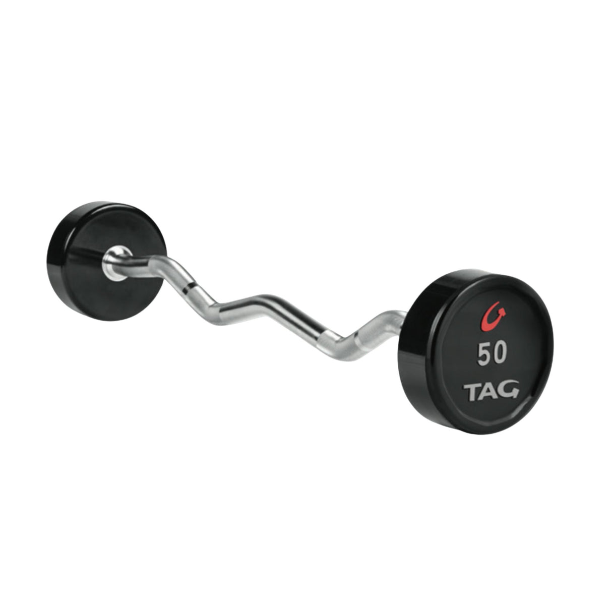 TAG Fitness Urethane Fixed EZ Curl Barbells