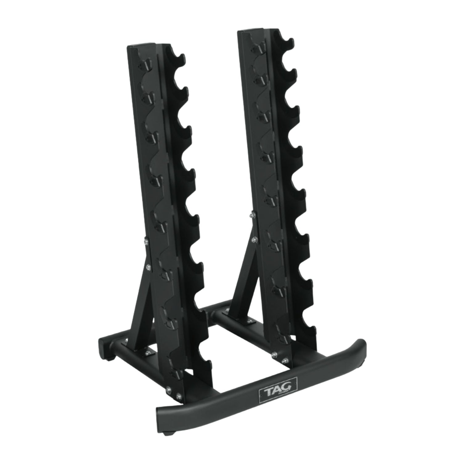 TAG Fitness 8-Pair Vertical Dumbbell Rack for Hex Dumbbells