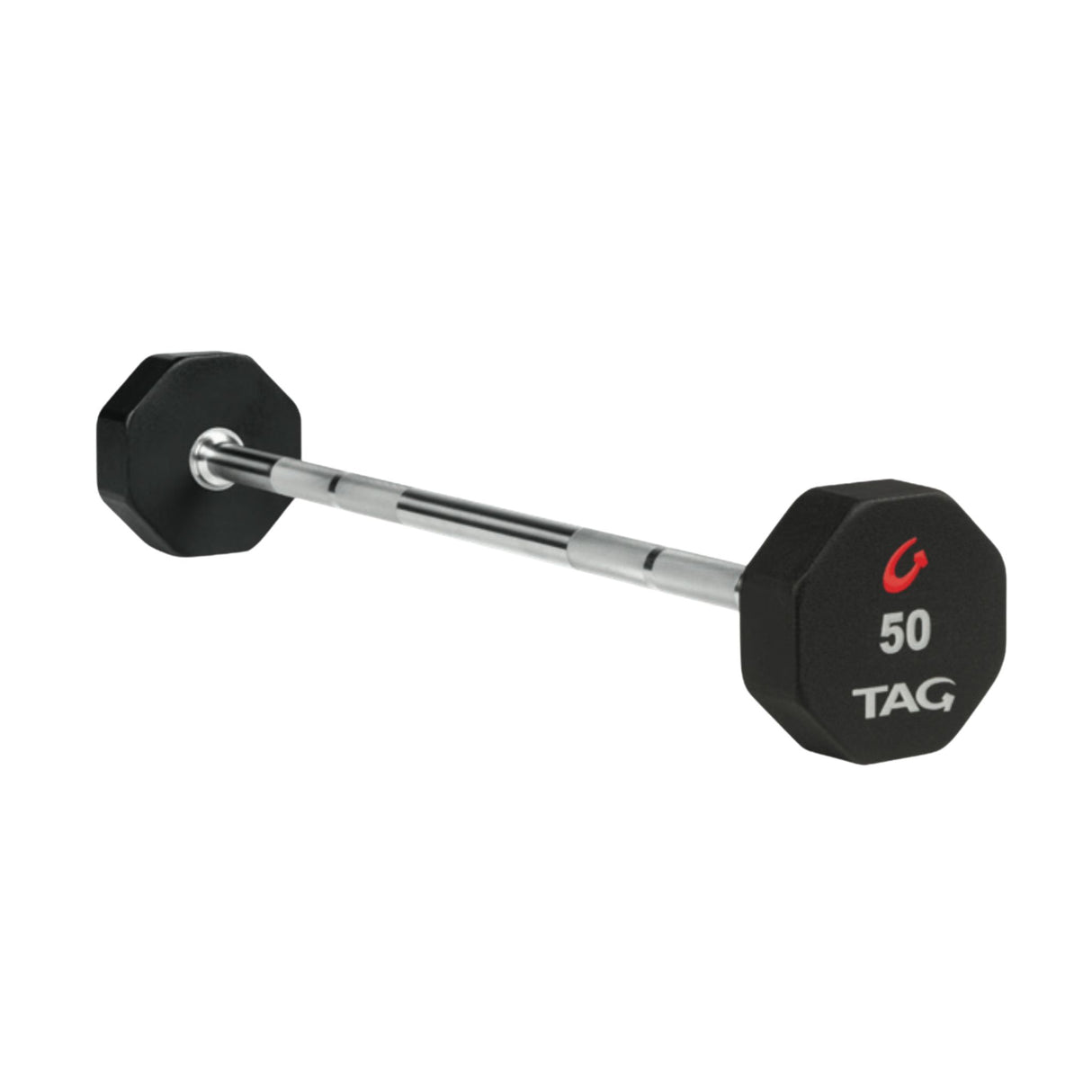 TAG Fitness 8-Sided Urethane Fixed Straight Barbells