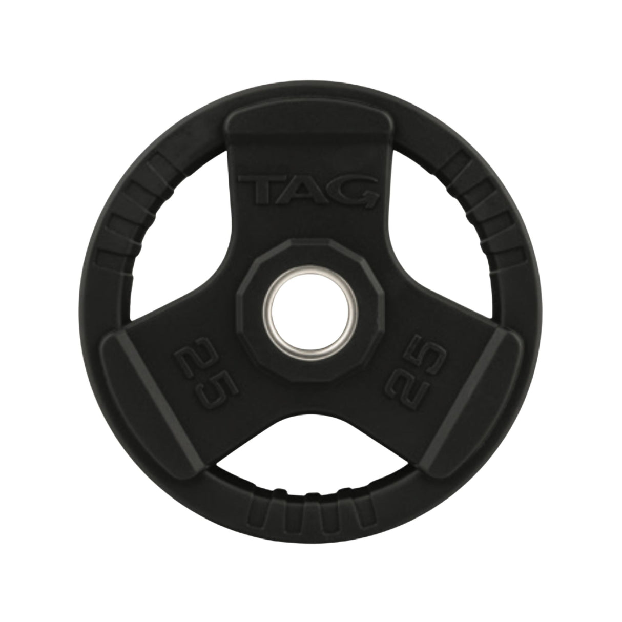 TAG Fitness Olympic Tri-Grip Rubber Encased Weight Plates