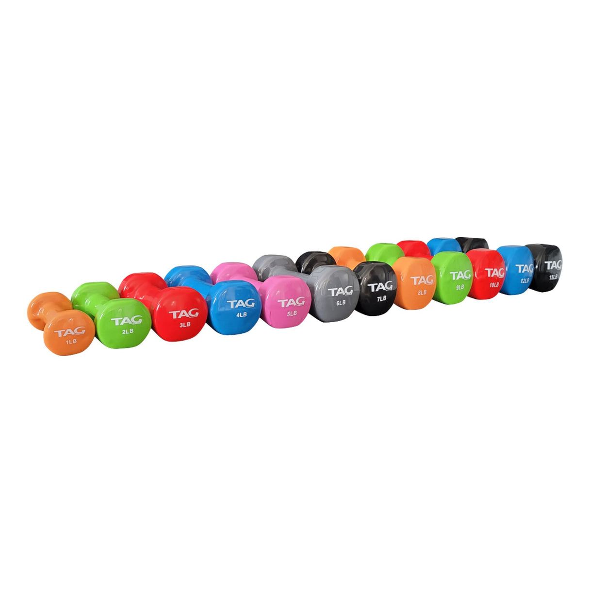 TAG Fitness Vinyl Coated Dumbbells