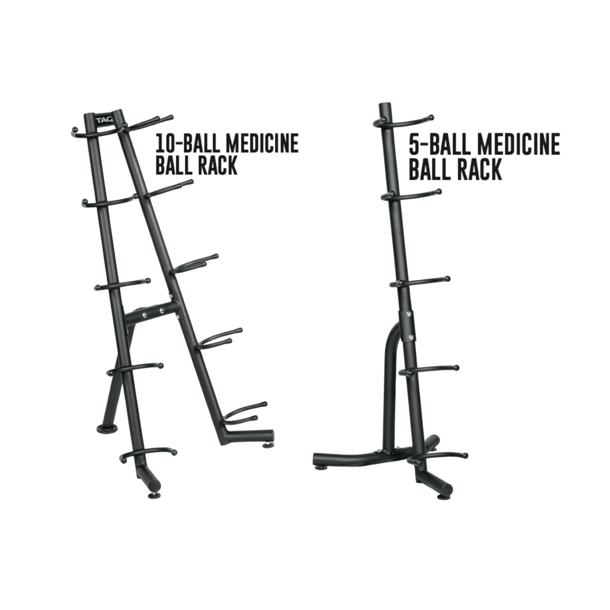 TAG Fitness Medicine Ball Set with Storage Rack